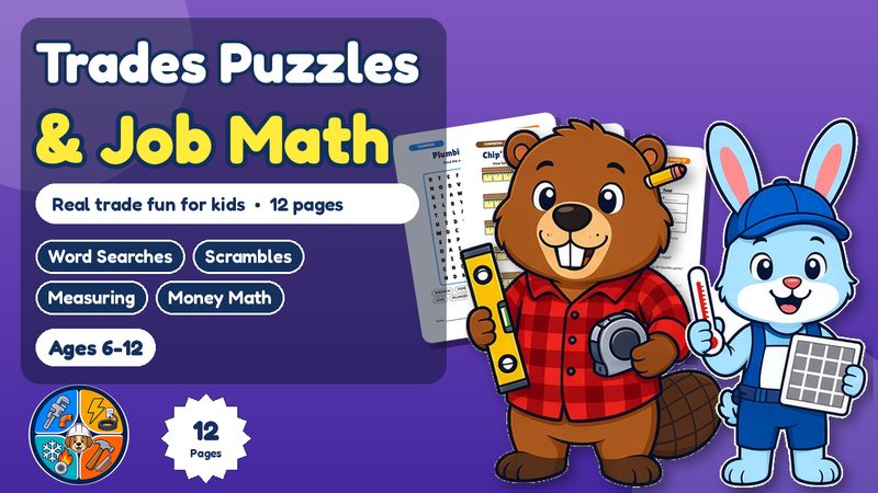 Trades Puzzles & Job Math cover